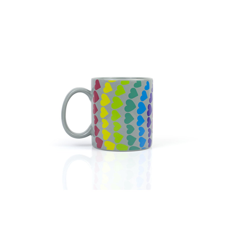 Tasse à café «We Are In This Together Rainbow Window Hearts» en céramique | 16 onces