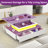 Modern Lift Top Coffee Table with 4 Drawers & LED Lights-336222716