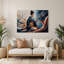 «Music Shamisen», art mural en métal mauve-1315865600