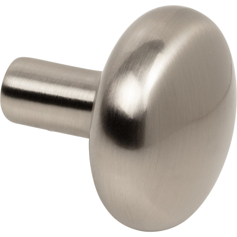 Loxley 1 1/4" Diameter Mushroom Knob, Satin Nickel