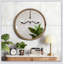 Miroir mural rond en bois avec cadre en bois naturel de 23,62 pouces pour un décor Mid-Century moderne et polyvalent