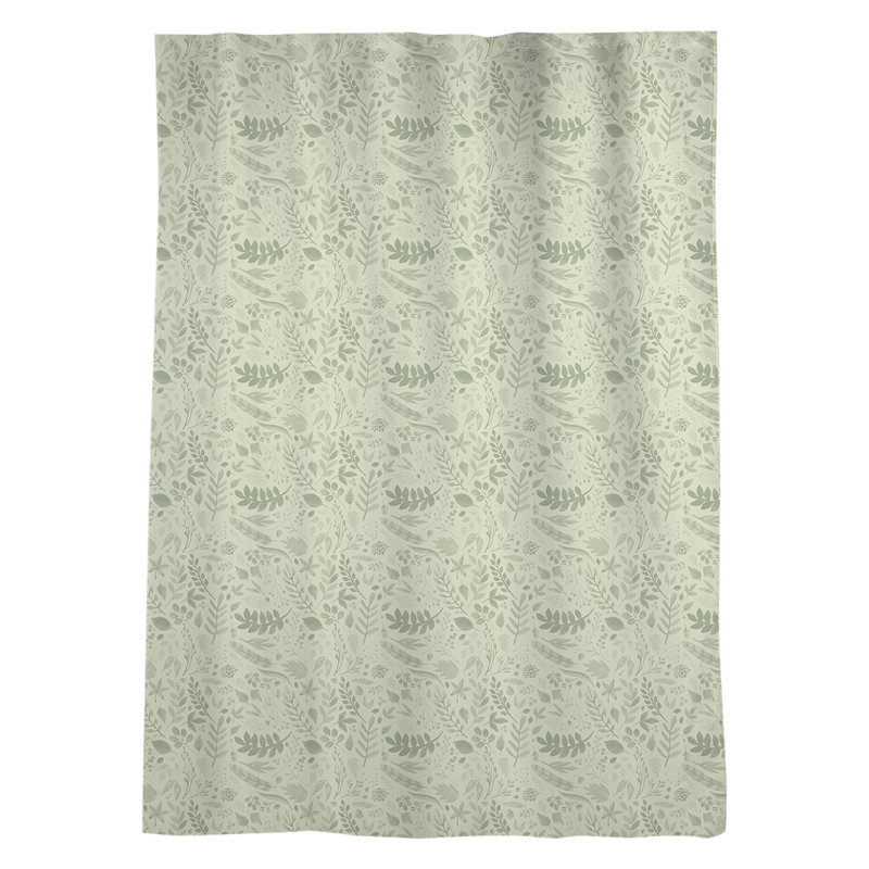 Sheer Curtain Single Panel, Green