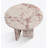 Pink Natural Marble Coffee Table, Small Living Room Accent, Genuine Stone With Unique Veining