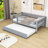Havva Wood Daybed with Twin Size Trundle and Fence Guardrails-1756205952-1756205957