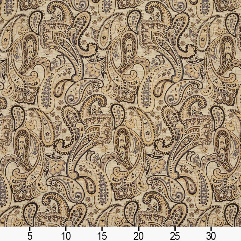Tissu motif cachemire, Gris / Beige