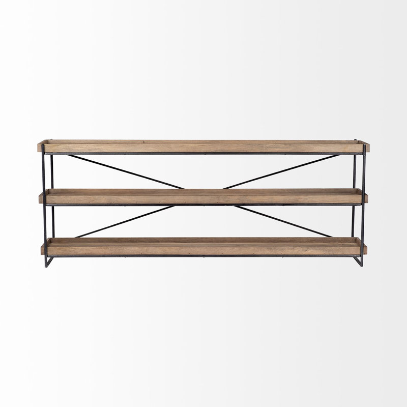 Console Lupita, 80 x 16 x 30, Brun clair