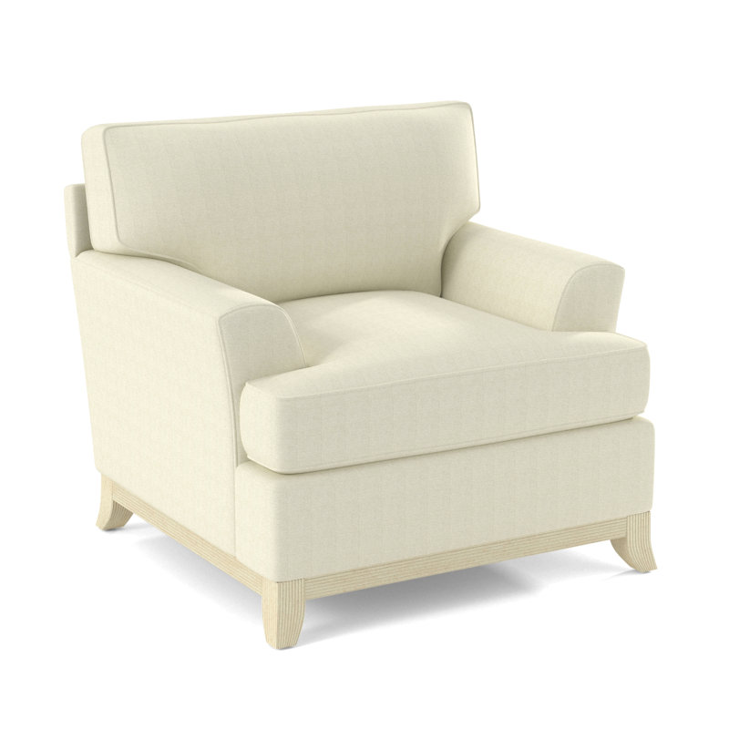 Oaks Way Armchair, Bisque, White Performance Fabric; 0851-94