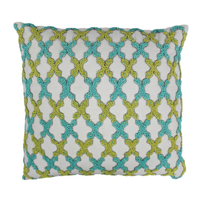 Moroccan Patterned Cotton Throw Pillow