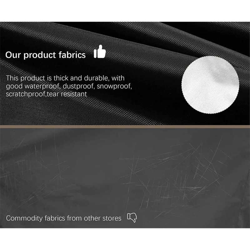 Gray 100" Waterproof V-Shaped Outdoor Sectional Sofa Cover