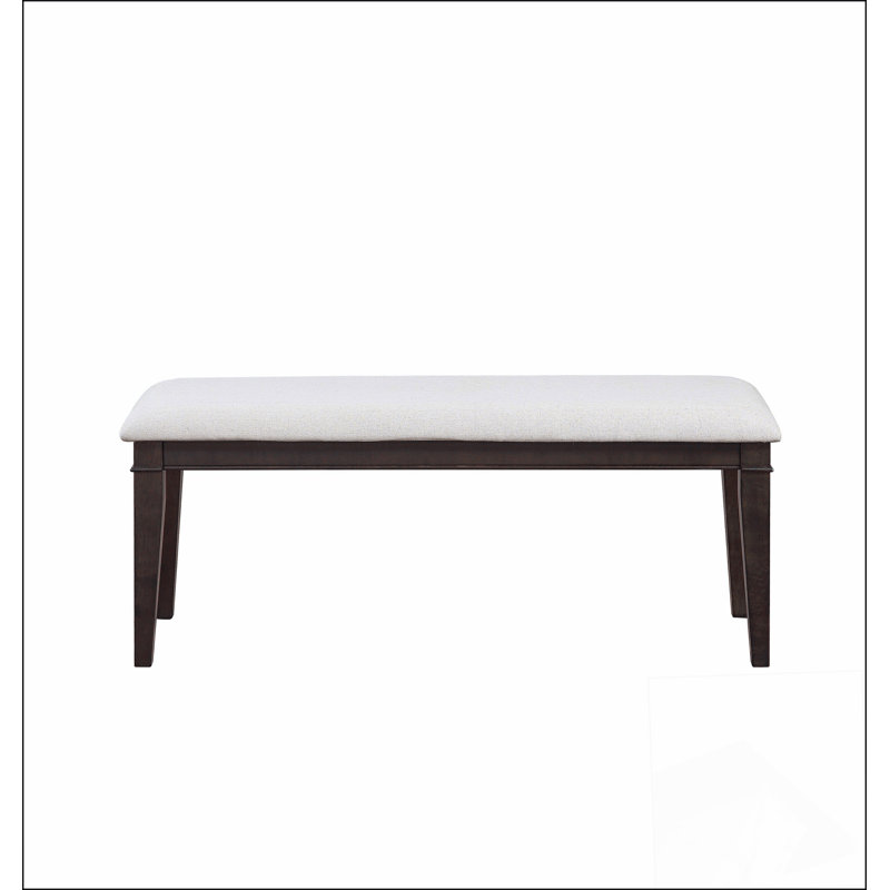 Meuble de salle à manger à finition classique brun foncé en tissu 1 pièce