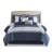 8 Piece Embroidered Comforter Set Navy