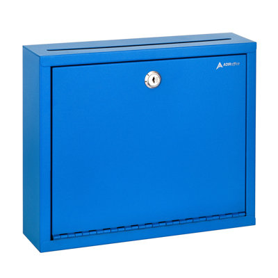 Wall Mounted Lock Box With Combination - 1.2mm Heavy Duty Steel Extra Large Mailbox - Theft Proof Mailbox For Night Key, Deposit, Money, Cash