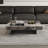 42“ Square Coffee Table with Glossy Sintered Stone Table-top, Modern Coffee table with Stainless steel legs for Living Room-702582922