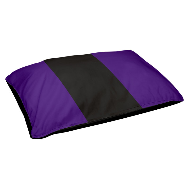 Coussin Golden State, Moyen (l 28 po x P 18 po x H 9,5 po), Mauve / noir / mauve