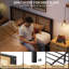 Structure de lit avec tête de lit en rotin, grand lit avec structure en métal robuste et sans sommier, lit plateforme pour chambre à coucher, chambre d'amis-1405330292