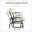 Banc oscillant pour 2 personnes, causeuse double à bascule de patio avec structure en acier thermolaqué pour porche de jardin-118043740