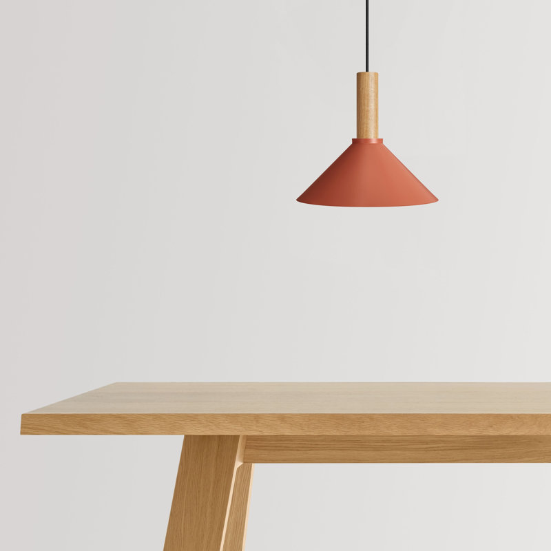 Emblem 1 - Light Pendant, 12" H x 14" W x 14" D, White Oak, Gray Blue