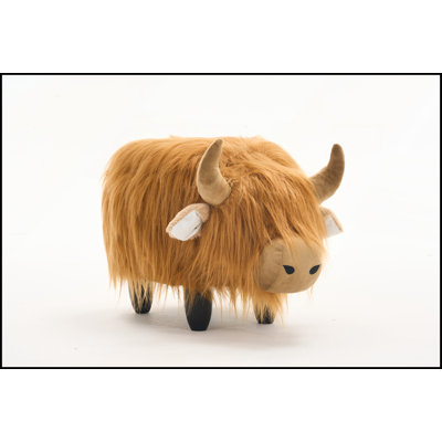 Repose-pieds avec rangement caché Highland Cow