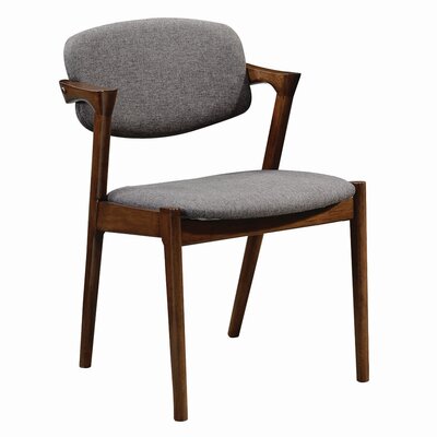 Gallery Tufted Solid Wood Side Chair in Dark Walnut -  Corrigan StudioÂ®, 90DA39BFF61645118FD2A235B33D2D86