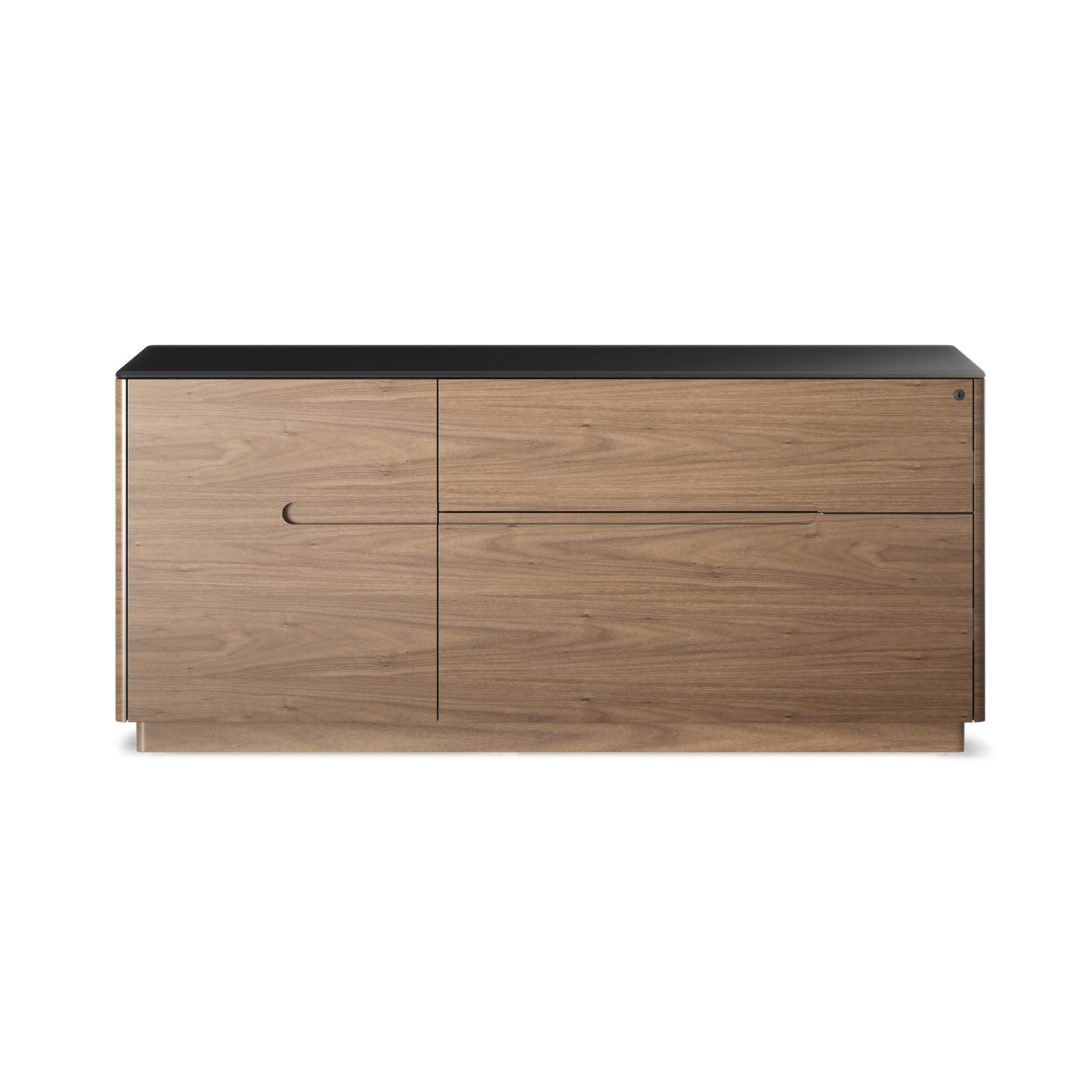 Luma 2 - Drawer Vertical File Cabinet, Walnut/Black