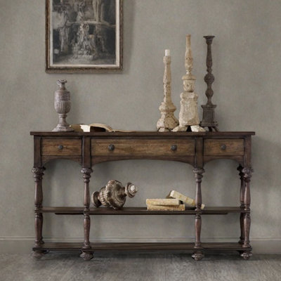 American Country Style Solid Wood Console Cabinet