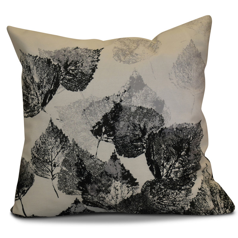 Housse de coussin d'extérieur carré, H 20 po x l 20 po x p 2 po, Noir