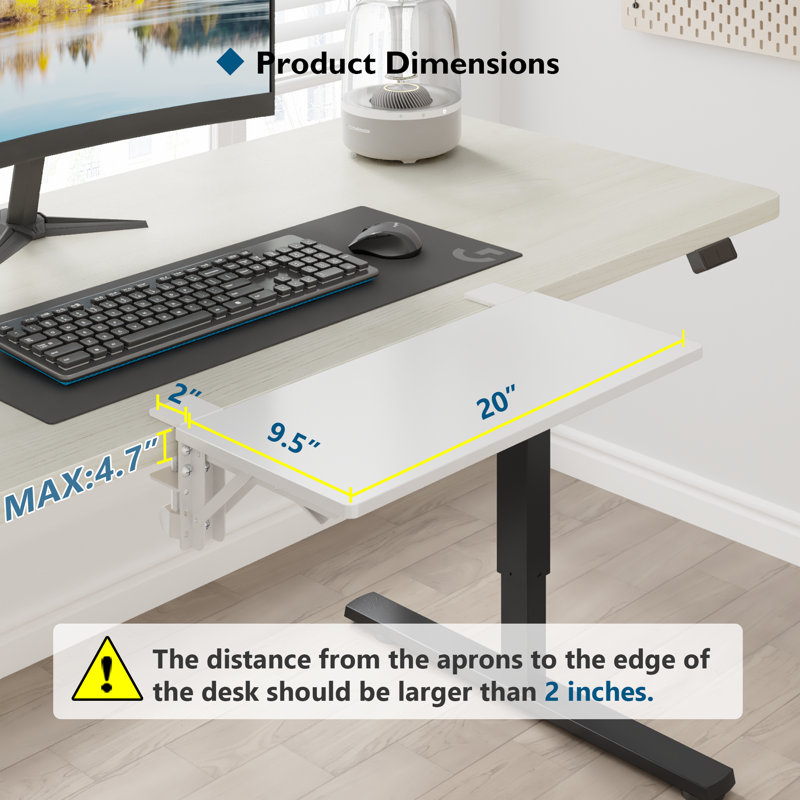 Christabelle 1.3cm H x 51cm W Desk, White