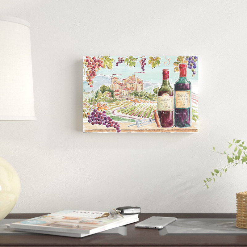 «Wine Country II» par Daphne Brissonnet, reproduction d'art sur toile tendue, H 8 po x l 12 po