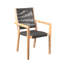 Ensemble de chaises de patio confortables en bois de teck pour le divertissement à domicile