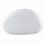 Table basse Vayu, forme galet asymétrique 30 pouces, blanc ultrabrillant