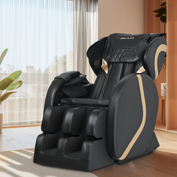 Easpearl 2023 4D Full Body Massage Chair Zero Gravity Shiatsu Recliner with Heat Thai Stretch Black, Size: One Size