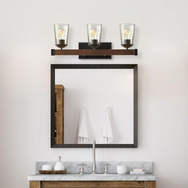 Addison 3-Light Woodtone Finish Vanity Light