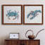 Bubble Blue Crab - Ensemble de 2 peintures sur toile encadrées-927174063-927174058
