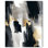 Art abstrait moderne noir et blanc, "perdu entre toile" par Art Remedy