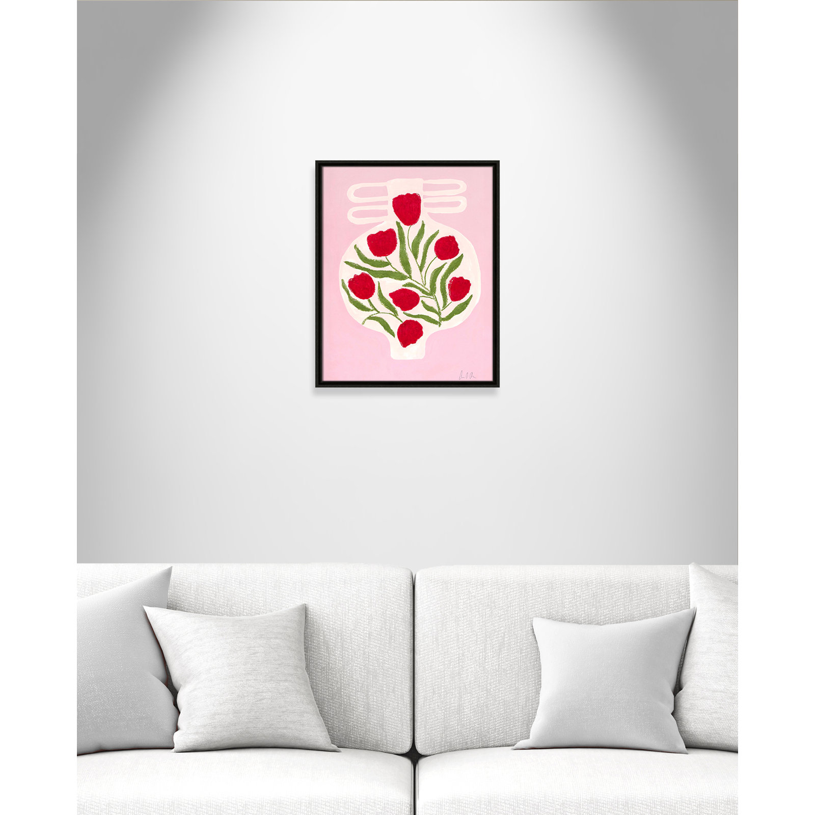 Vase No. 02 Print by Camilla Bergqvist, 21.5" H x 17.5" W, Espresso