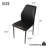 Gilfillan 35'' Modern Kitchen Dining Chair, Dining Room Chairs with Stable Steel Legs, Upholstered Solid Back Side Chair(6 Chairs)-1032998878-1066583531