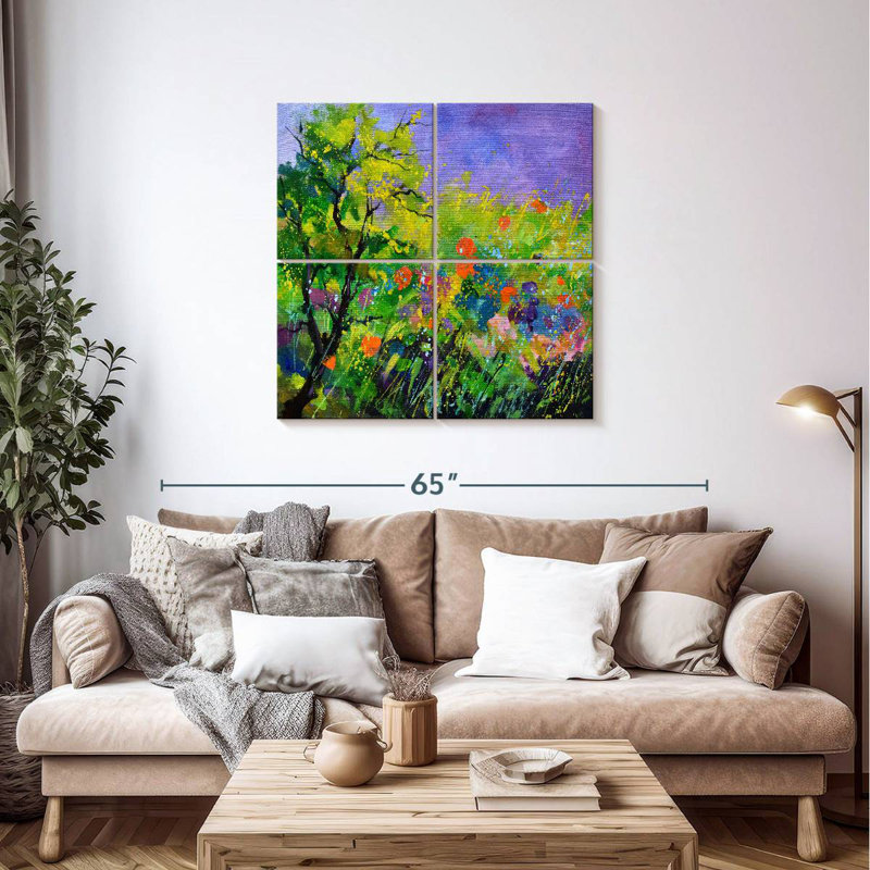 Summertime Painting, 38" H x 38" W
