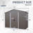 8Ft X 4Ft Outdoor Metal Storage Shed With Window And Metal Foundation-120488151-120488156