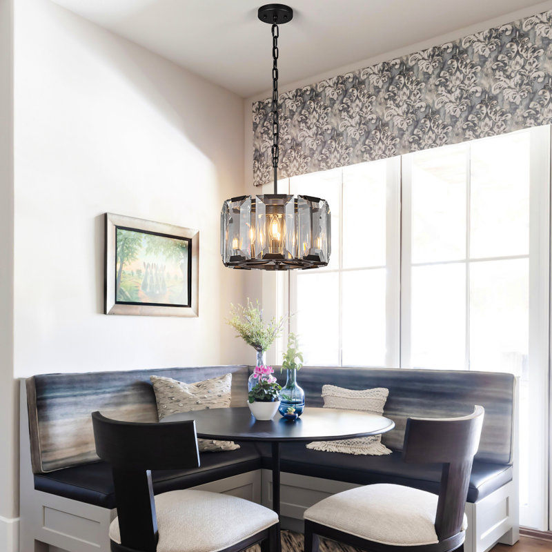 Luminaire suspendu moderne en cristal lustre semi-encastré pour chambre à coucher, salle à manger, îlot de cuisine, vestibule, couloir (paquet de 1)