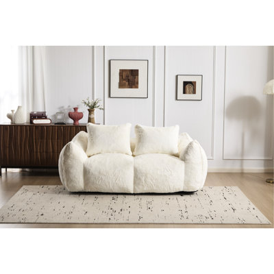 Fauteuil à billes géant pour adultes, rembourrage déchiqueté à haute densité, fauteuil de lecture confortable, sans assemblage, coin idéal, salon