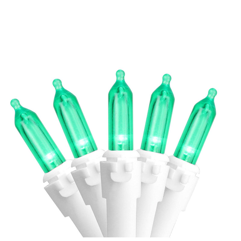 100 mini lumières de Noël DEL - fil de 33 pi, Vert / blanc