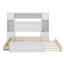 Grand lit en bois avec armoire intégrée, tablette, prises de courant et lit gigogne simple TG-474005630