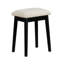 Meuble-lavabo exquis et fonctionnel avec finition noire, 4 tiroirs, miroir à DEL, tabouret pour commode de style chambre à coucher de luxe-1475120111