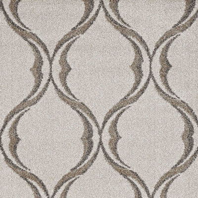Tapis décoratif gris Touffeté à motif ikat Shad