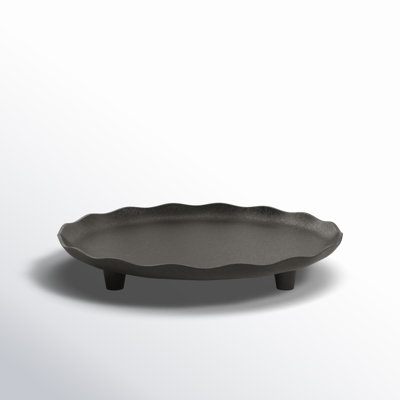 Rory Round Metal Footed Tray