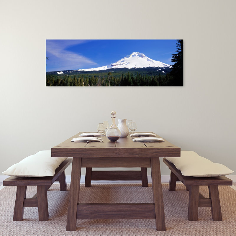 Mount Hood OR USA 1 Piece Wrapped Canvas Panoramic Wall Art, 40.64 cm H x 121.92 cm W