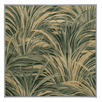 Machine Washable Botanical Brown Area Rug