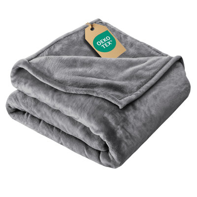 Cgk Linens Soft 300gsm Fleece Blanket - Luxury Throw Blanket - Lightweight for Couch, Bed, Chair - Thick, Warm and Breathable - All Season Cozy Fuzzy, Anti-Static Microplush Bedding
