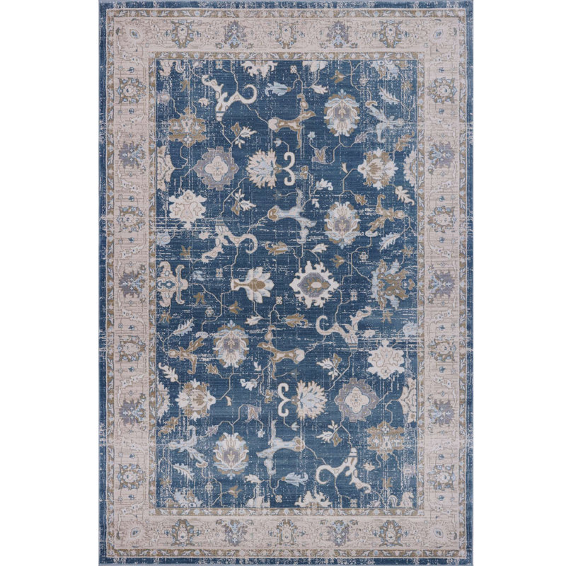 Tapis bleu Staton Southwestern, Rectangle 8 pi x 10 pi