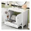Meuble-lavabo de salle de bain avec lavabo en céramique, portes à fermeture en douceur, tablettes de rangement doubles et tiroir divisé - Armoire de salle de bain moderne avec beaucoup de rangement-1295885971